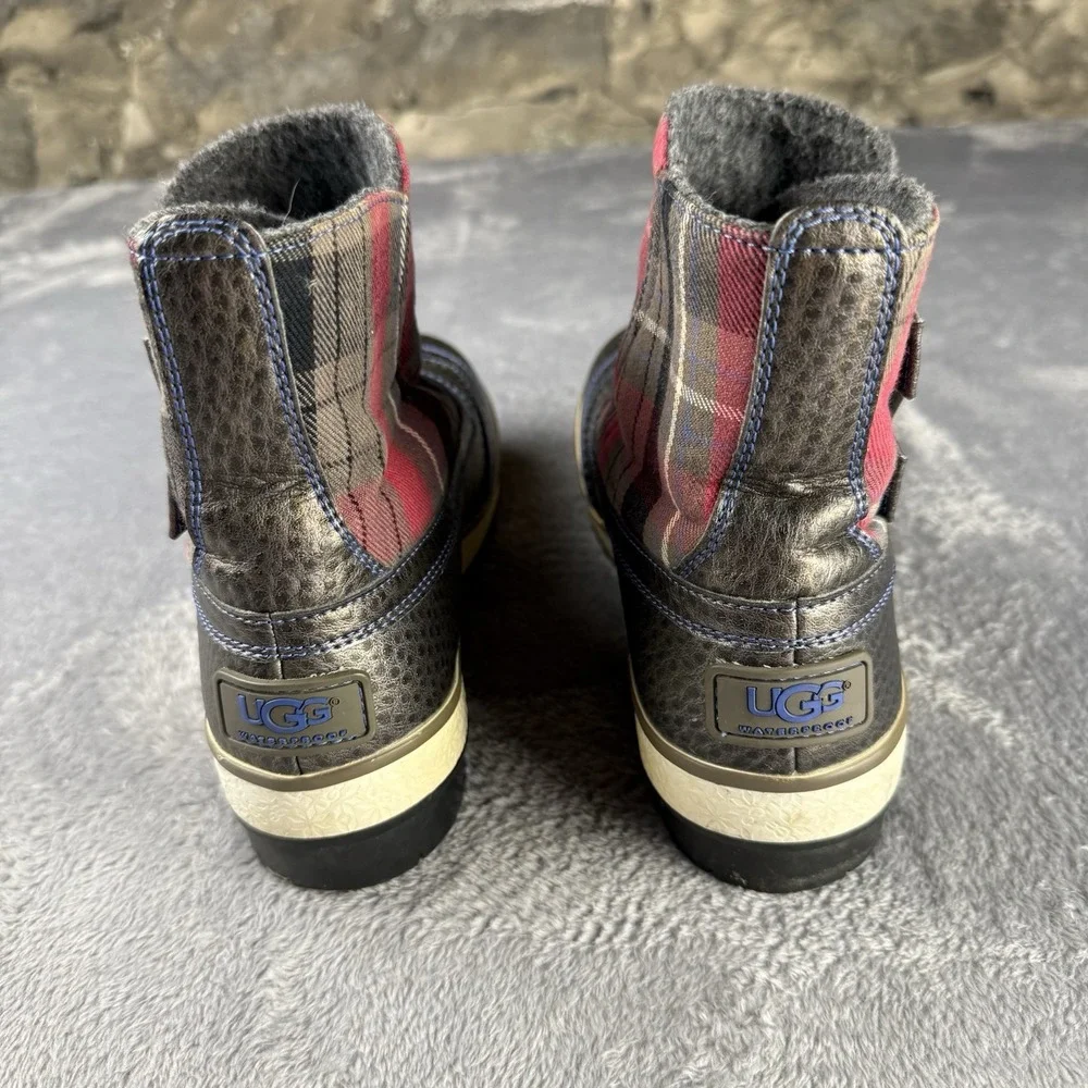 UGG Women's Marais Plaid‎ Wool Waterproof Lined Boots Size 7/ 38 ~ 1001797